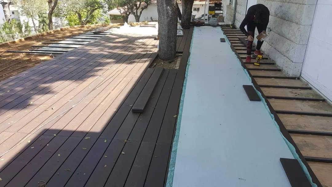 Solid bamboo decking