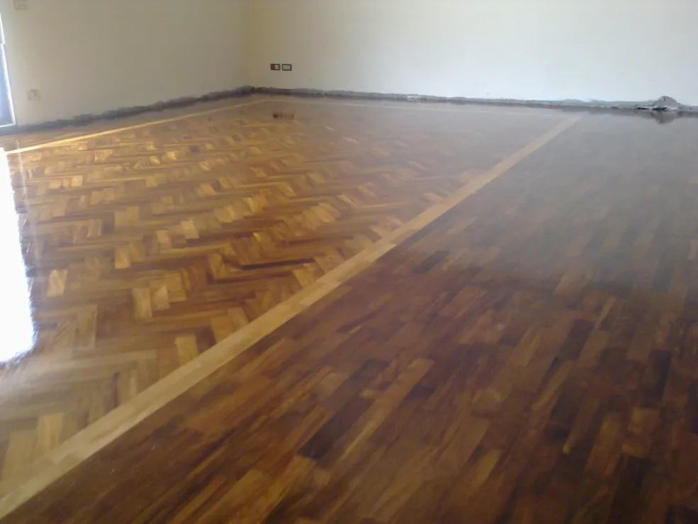 Teck Iroko with maple design